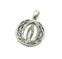 PE001204 Sterling Silver Pendant Solid 925 Mother of God Empress